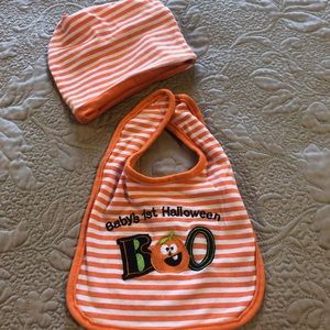 Baby’s 1st Halloween Bib and Matching Hat
